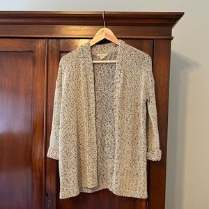 White and Warren black and cream sweater cardigan